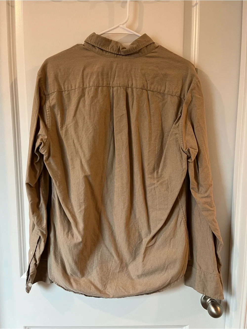 J.Crew Men’s Mercantile Flex Medium Long Sleeve Tan Beige Button Down